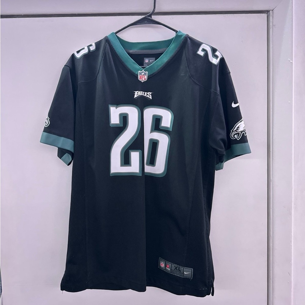 Nike Eagles Black and Green Jersey Miles sanders #26